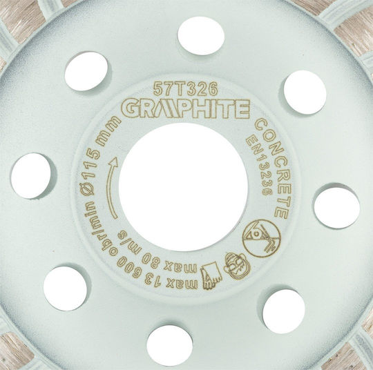 Graphite Diamond Grinding Disc Turbo 115 X 22.2 Mm Dry Use