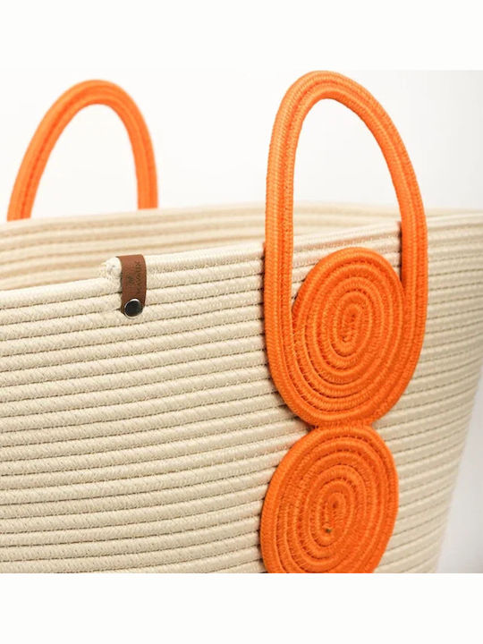 Wicker Orange Beach Bag