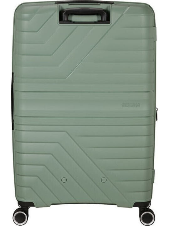 American Tourister Μεγάλη Βαλίτσα Ταξιδίου Σκληρή Botanic Green Ύψους 78εκ.