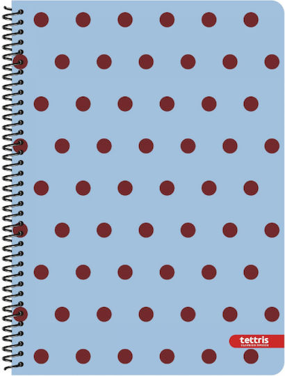 Tettris Spiral Notebook Ruled 150 Sheets 5 Subjects (Miscellaneous Designs) B5-5Th-211