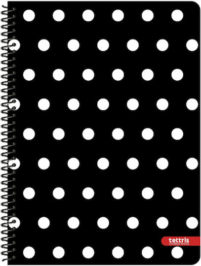 Tettris Spiral Notebook Ruled 150 Sheets 5 Subjects (Miscellaneous Designs) B5-5Th-211