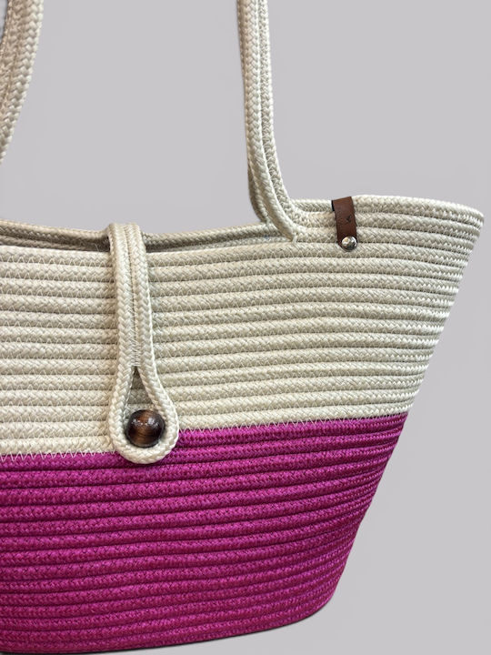 Korbweide Strandtasche Fuchsia