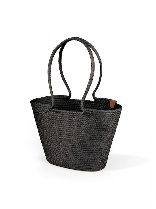 Geantă De Plajă Din Wicker Neagră