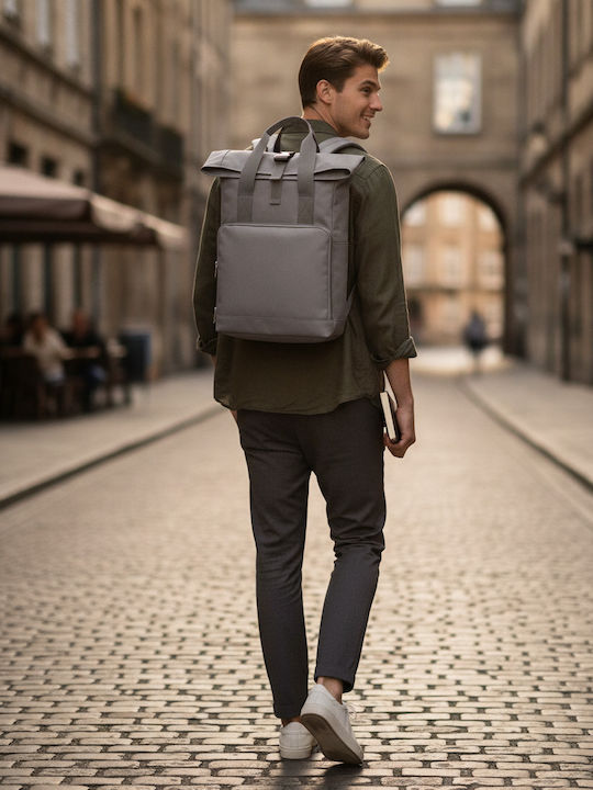 BagBase Twin Handle Roll-Top BG118 Men's Fabric Backpack Graphite Grey 14lt