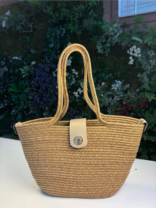 Wicker Grey Beach Bag