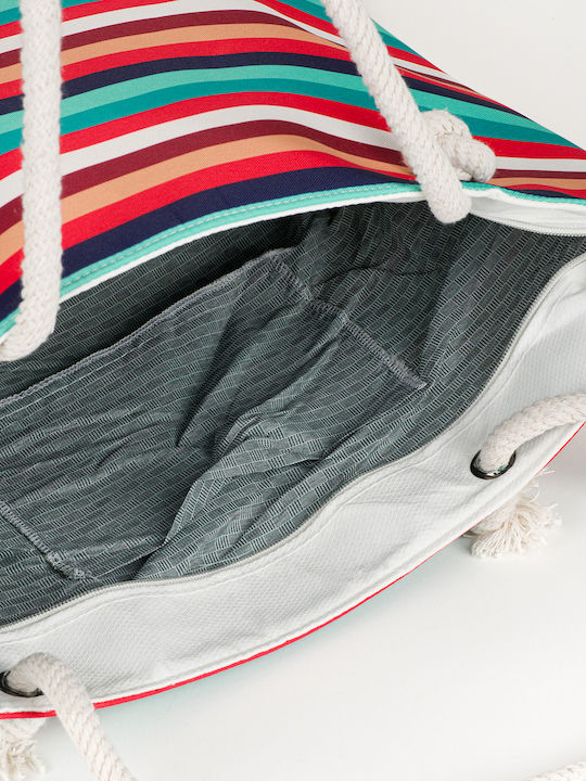 Wicker Red Beach Bag