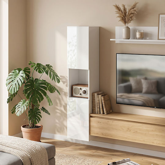 HomCom Badezimmer-Säulenschrank Boden Weiß HomCom Badezimmer-Säulenschrank Boden Weiß