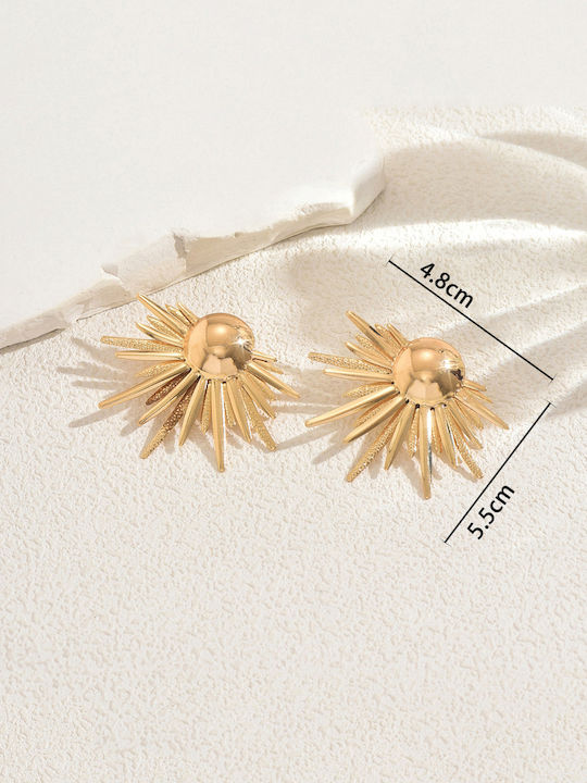 Gold Plated Earrings with Stones