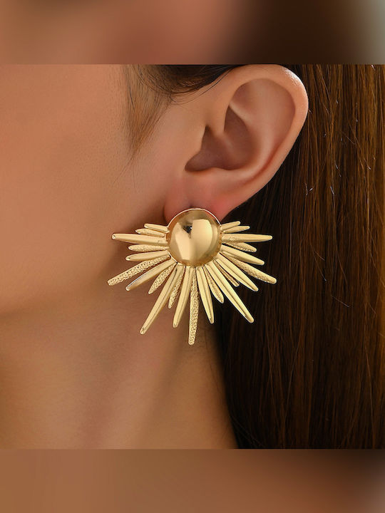 Gold Plated Earrings with Stones