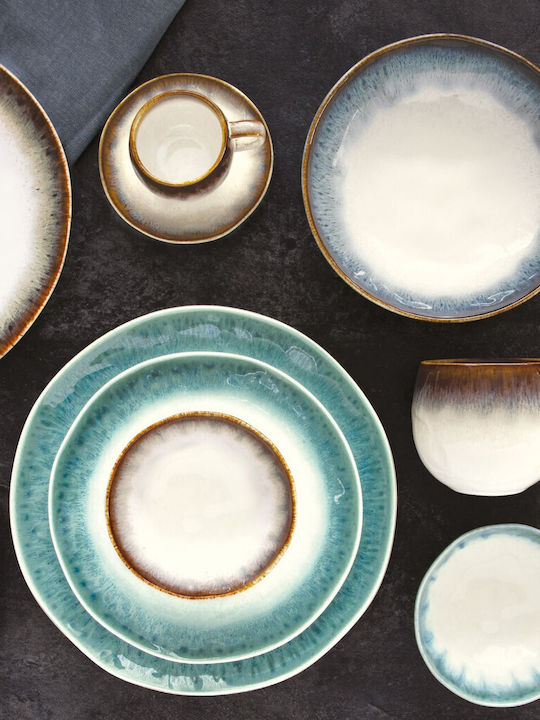Easylife Shallow Porcelain Brown Plate Diameter 21cm