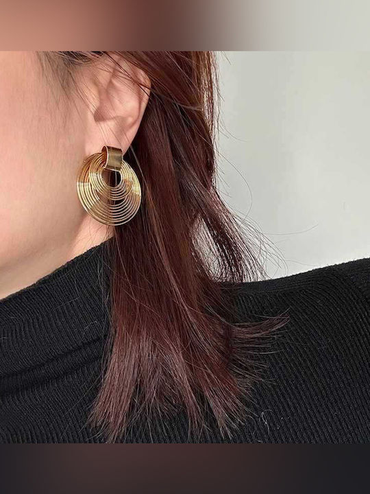 Gold Plated Earrings with Stones