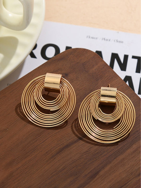 Gold Plated Earrings with Stones