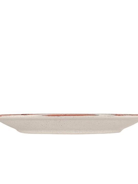 Porland Runde Servierplatte Beigefarbe mit einem Durchmesser von 18 cm