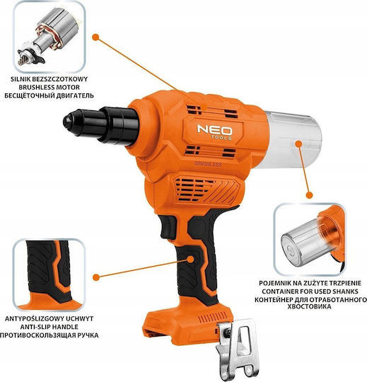 Neo Tools 04-617 Battery Electric Riveter 18V Solo