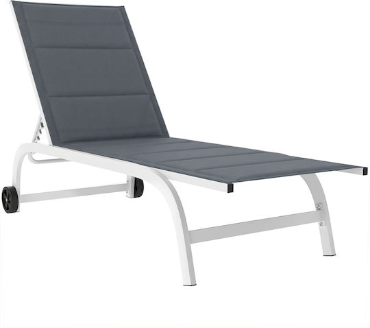 Outsunny Beach Lounger Armchair Aluminium Grey 57x57cm