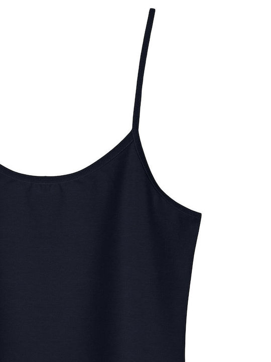 Sleeveless Cotton Navy Blue Women's Undershirt