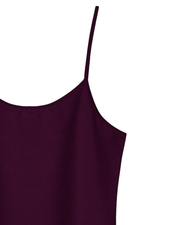 Sleeveless Cotton Purple Women's Undershirt