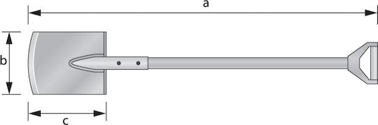 Modeco Lopată dreaptă cu Coada 129cm și Mâner din Metal