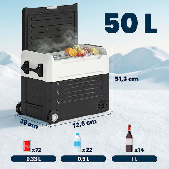 Outsunny Tragbarer Kühlschrank 50lt Schwarzes