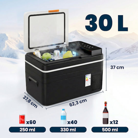 Outsunny Aria Trade Tragbares Kühlschrank 30lt Schwarz