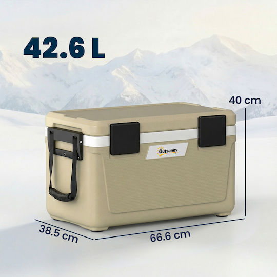 Outsunny Преносим хладилник 42.6lt каки