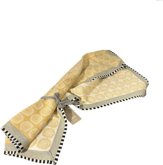 Mamas & Papas Knitted Nursery Swaddling Baby Blanket Yellow 70x90cm