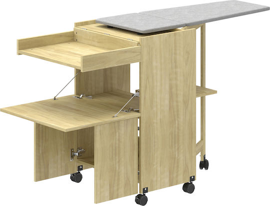 HomCom Bügelbrett Für Dampfbügeleisen Zusammenklappbar 87x41cm