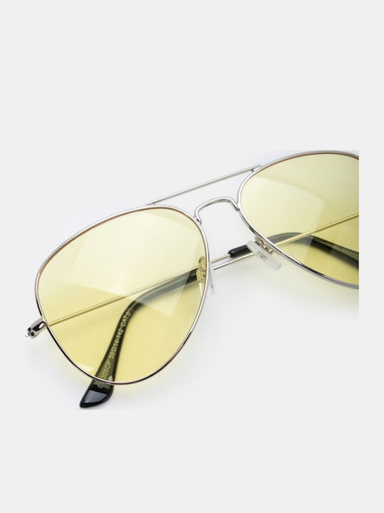 Luigi Men's Sunglasses With Yellow Metallic Frame And Yellow Lens 4878423