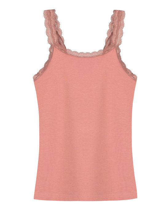 Sleeveless Cotton Pink Women's Undershirt