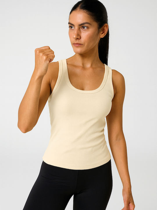 Sleeveless Beige Women's Undershirt