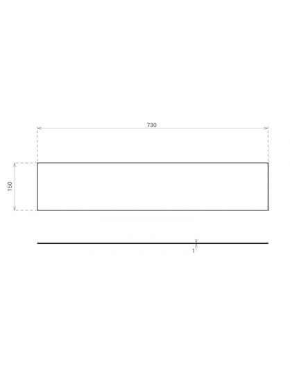 Самозалепваща защитна плоча за врата Inox 730x150 мм Thirard 00922311