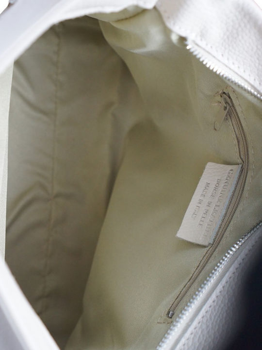 Leather Women's Crossbody Bag Beige / Ecru
