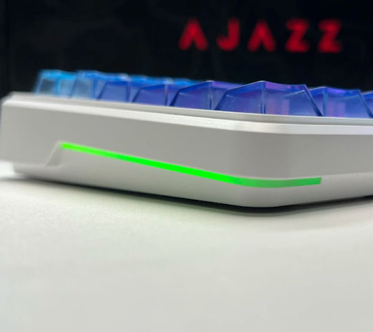 Ajazz MK87 Pro Wireless Gaming Mechanical Keyboard Tenkeyless with RGB Lighting English US Transparent Gradient Blue-Purple Pink-Orange