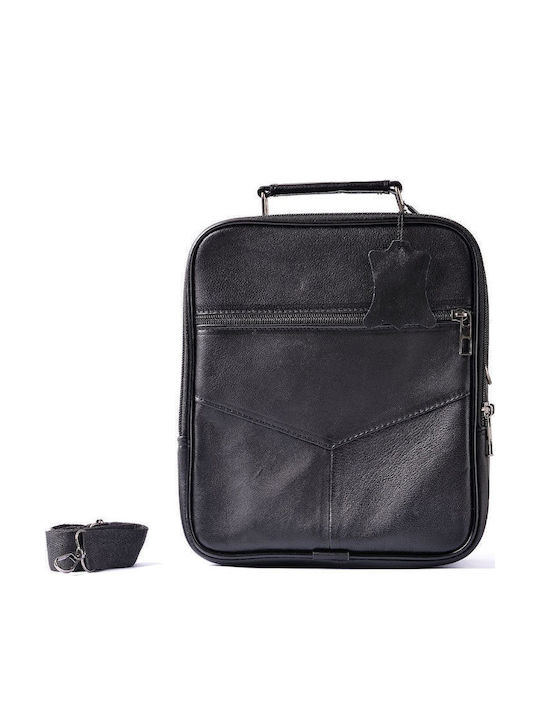 Leather Men's Handbag Black