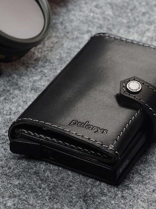 Hiker Leder Herrenbrieftasche mit RFID Schwarz