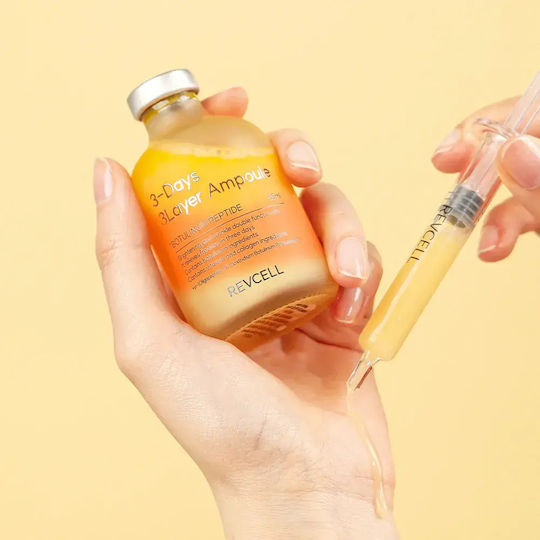 Revcell 3-Days 3-Layer Ampoule Ενυδατικό Ampoule Serum Προσώπου με Νιασιναμίδη & Κολλαγόνο για Λάμψη & Σύσφιξη 55ml