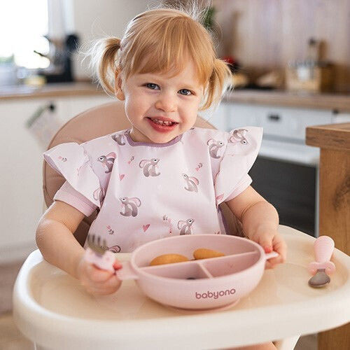 Babyono Children's Silicone Food Plate Blue