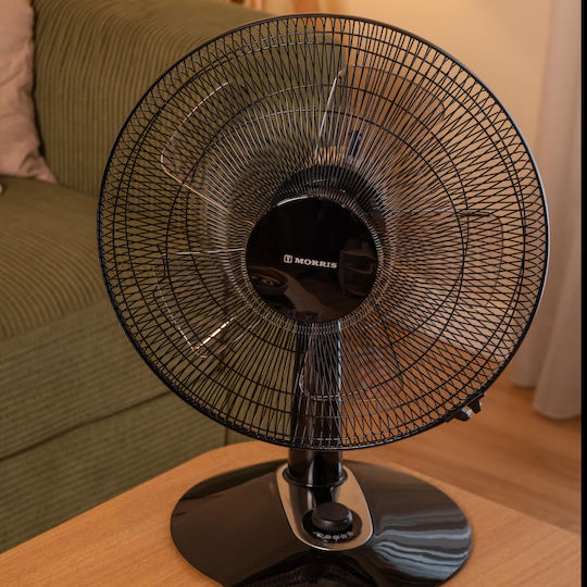 Morris Επιτραπέζιος Ανεμιστήρας 60W Διαμέτρου 40cm Μαύρος