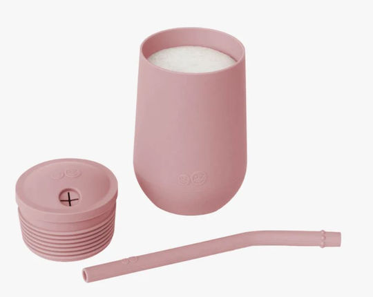 Ezpz Silicone Feeding Set with Anti-Slip Base Pink 2 Pieces
