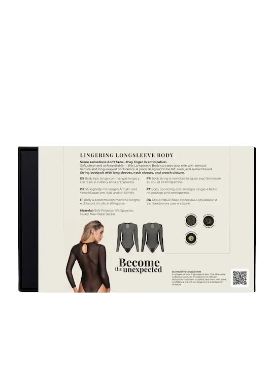 Lingering Ganzkörper-Bodysuit Mit Transparenz Langarm S M