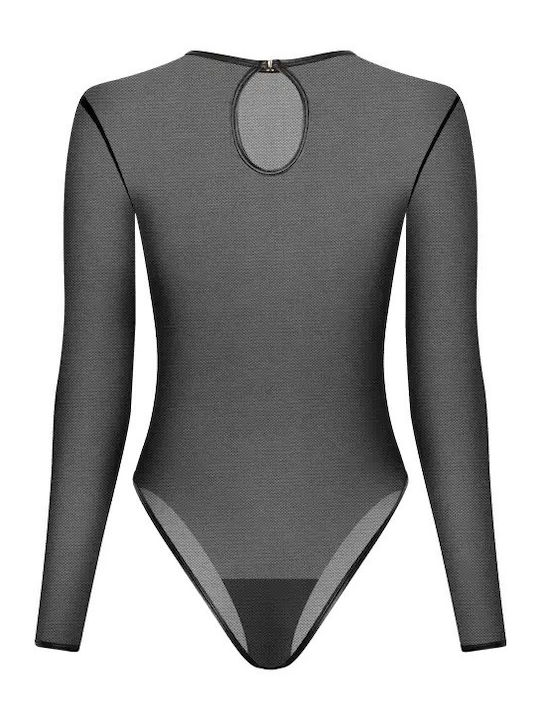 Lingering Ganzkörper-Bodysuit Mit Transparenz Langarm S M