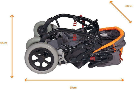 Mobiak Sammy Scaun cu Rotile Pentru Copii 32cm 0811312 Portocaliu
