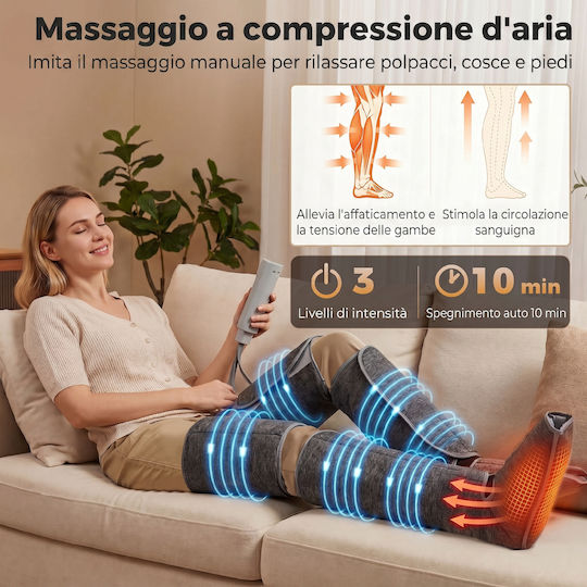 HomCom Foot Massager with Heating Function Grey