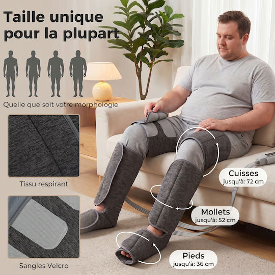 HomCom Foot Massager with Heating Function Grey