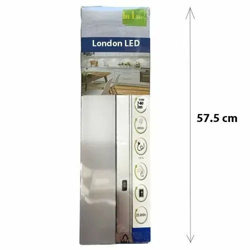 LED Лампа За Под Шкаф Hi Lite London 3665936 58cm 740lm 10w Въртяща Се Енергиен Клас A+ 4000k Бяла С Превключвател
