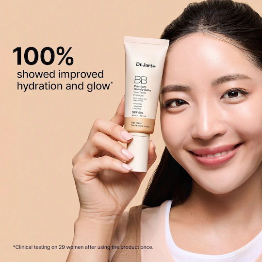 Dr. Jart+ Premium Beauty BB Medium Light Balm Face with SPF50 for Moisturizing and Brightening with Niacinamide 40ml