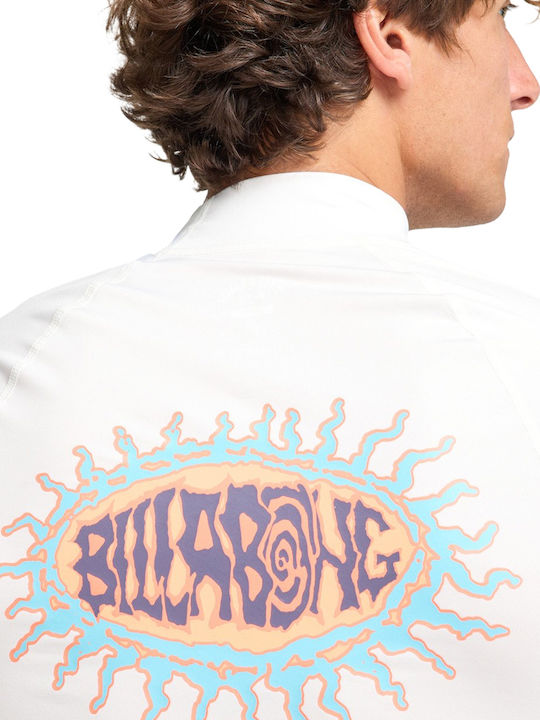 Billabong Мъжка Къс Ръкав Слънцезащитна Блуза Бяла