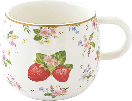 Easylife Fancy Fruit Mug Made of Porcelain in Various Orange Designs 400ml (Various Designs)