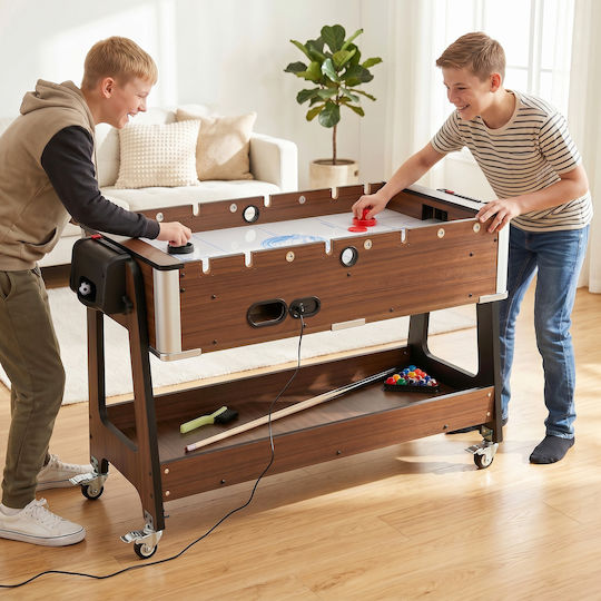Sportnow Επιδαπέδιο Air Hockey Πολλαπλών Παιχνιδιών Ξύλινο