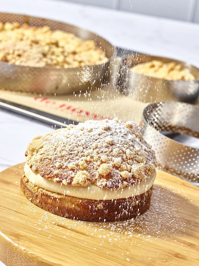 Perforated Tart Ring 10.5 Cm Stainless Steel De Buyer